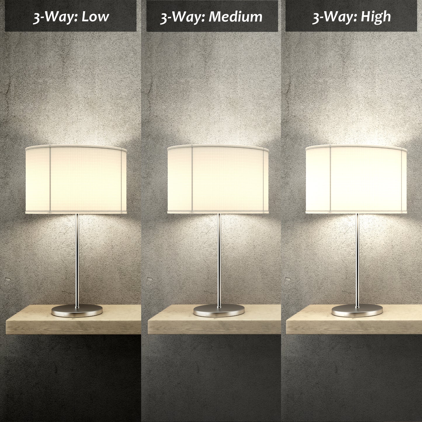 50/100/150W Equivalent A21 LED 3-Way Bulbs (6-14-20W)