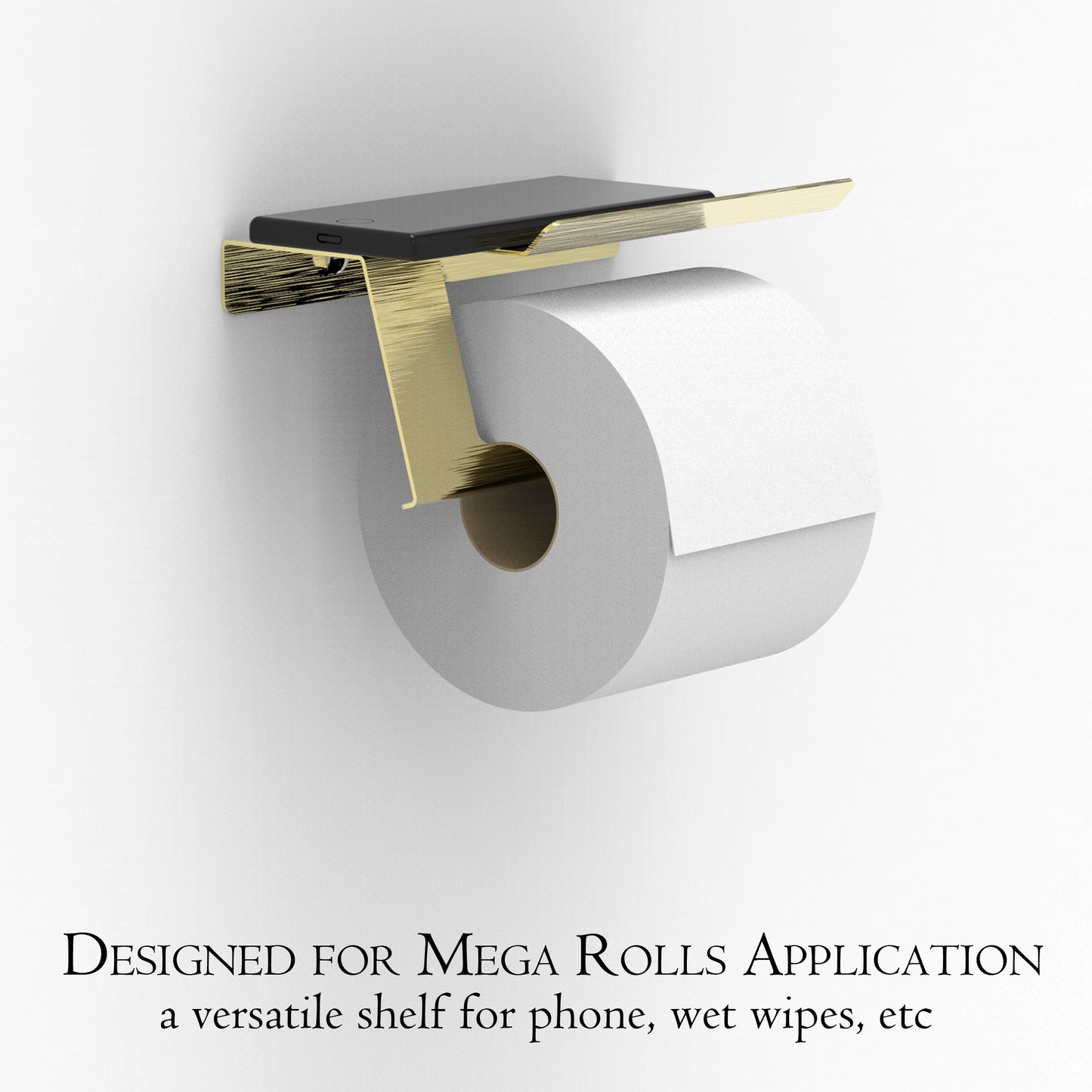 Mega Roll Paper Holder w/ Shelf