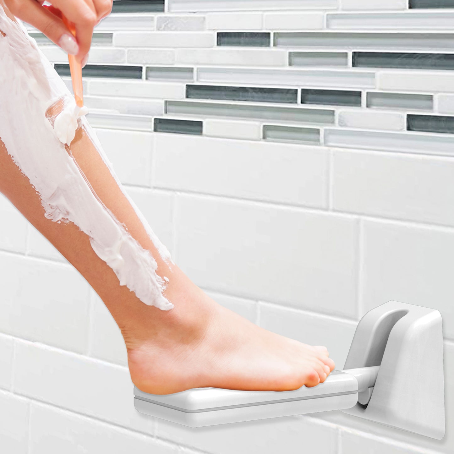 Foldable Shower Wall Foot Rest