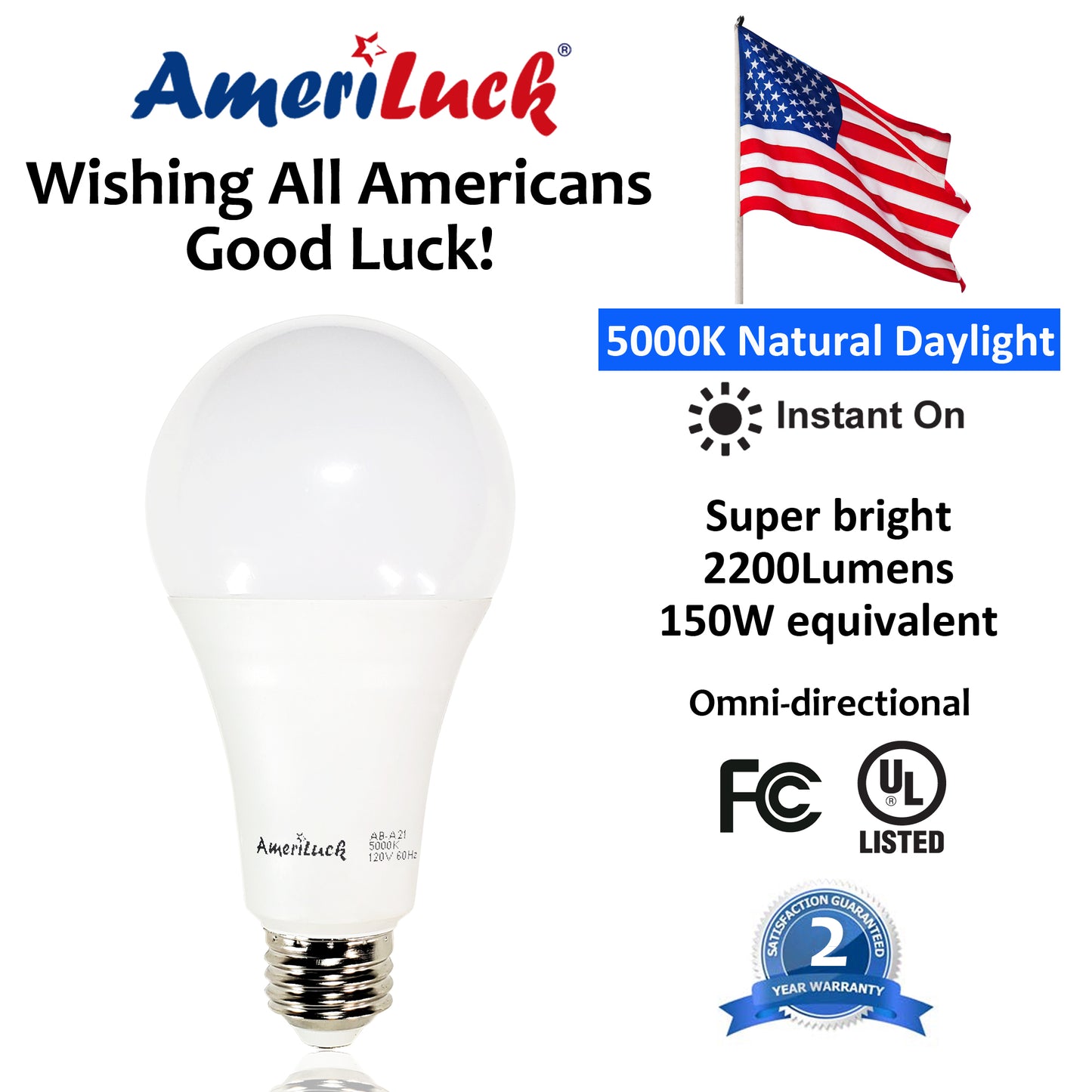 50/100/150W Equivalent A21 LED 3-Way Bulbs (6-14-20W)