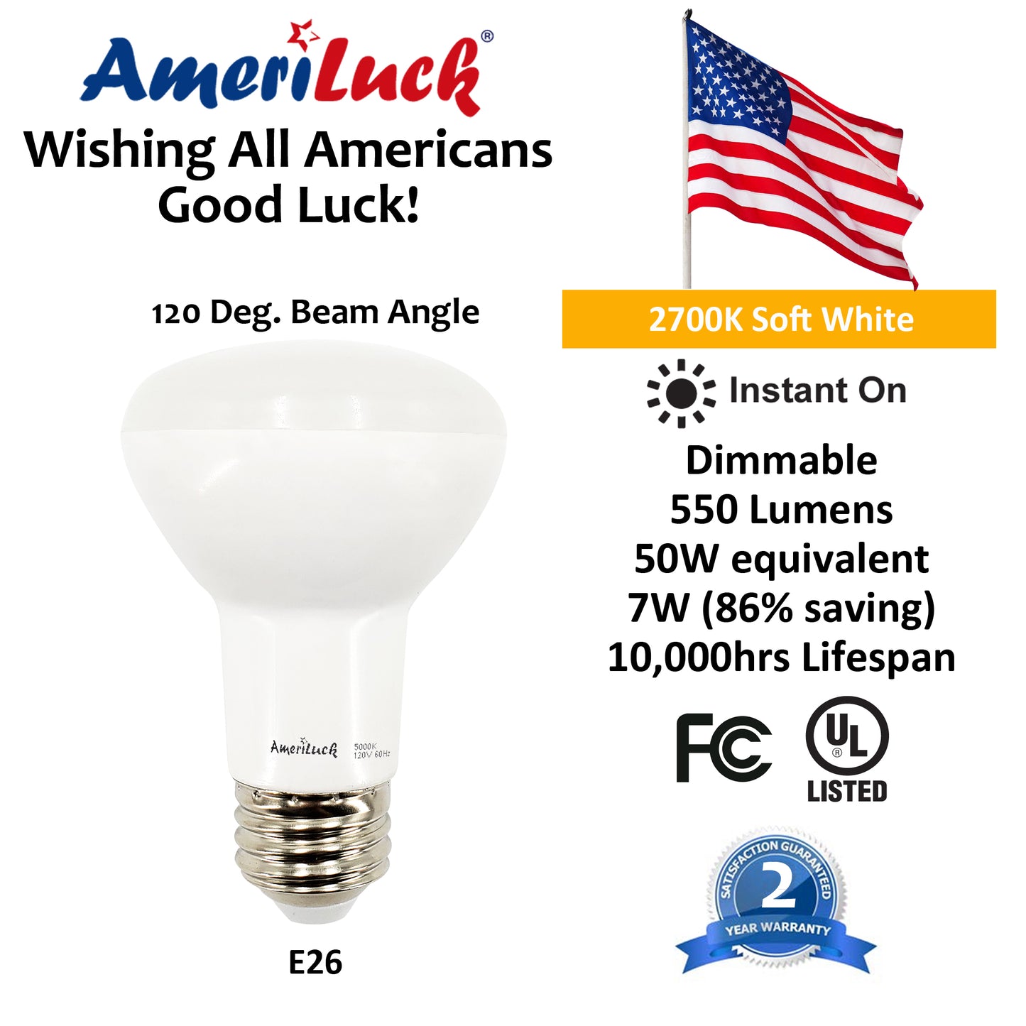 BR20 Flood Light Bulbs (10 Pack Dimmable)
