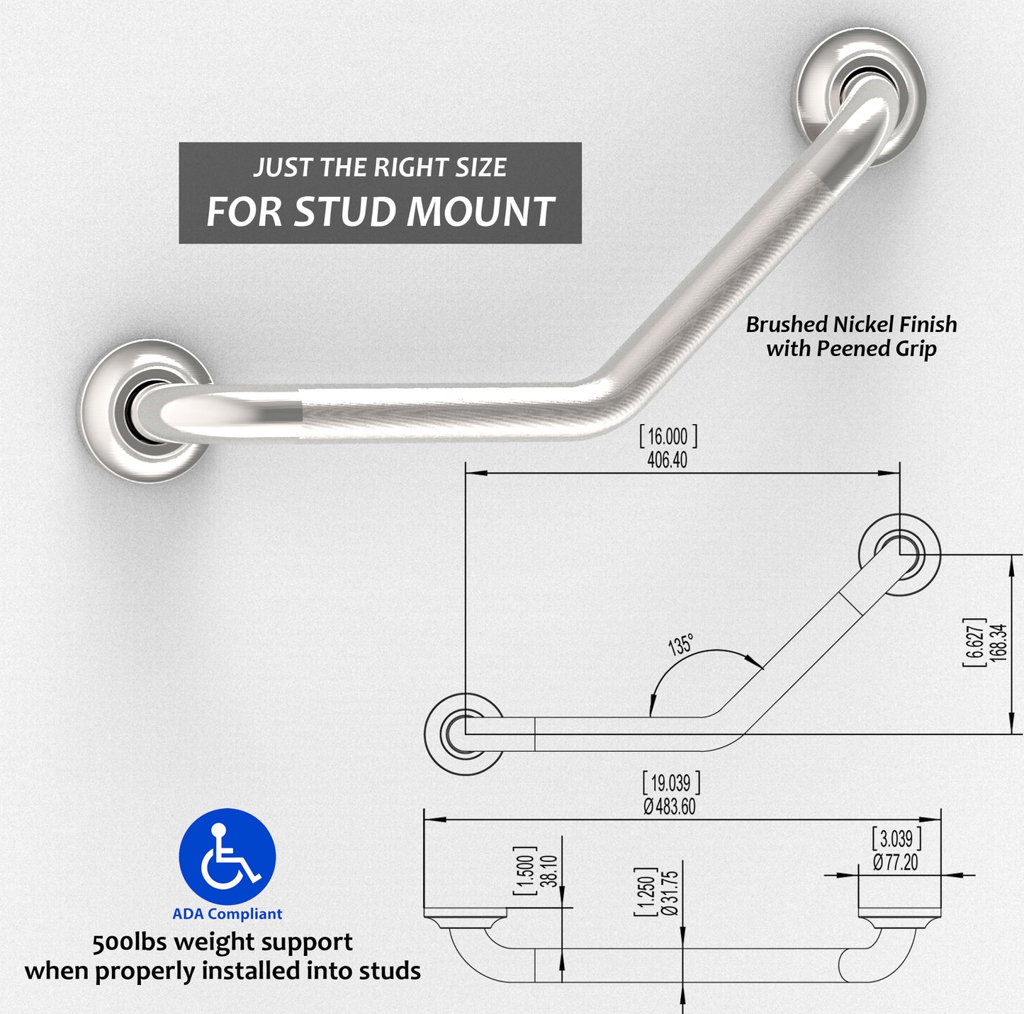 Angled Grab Bar