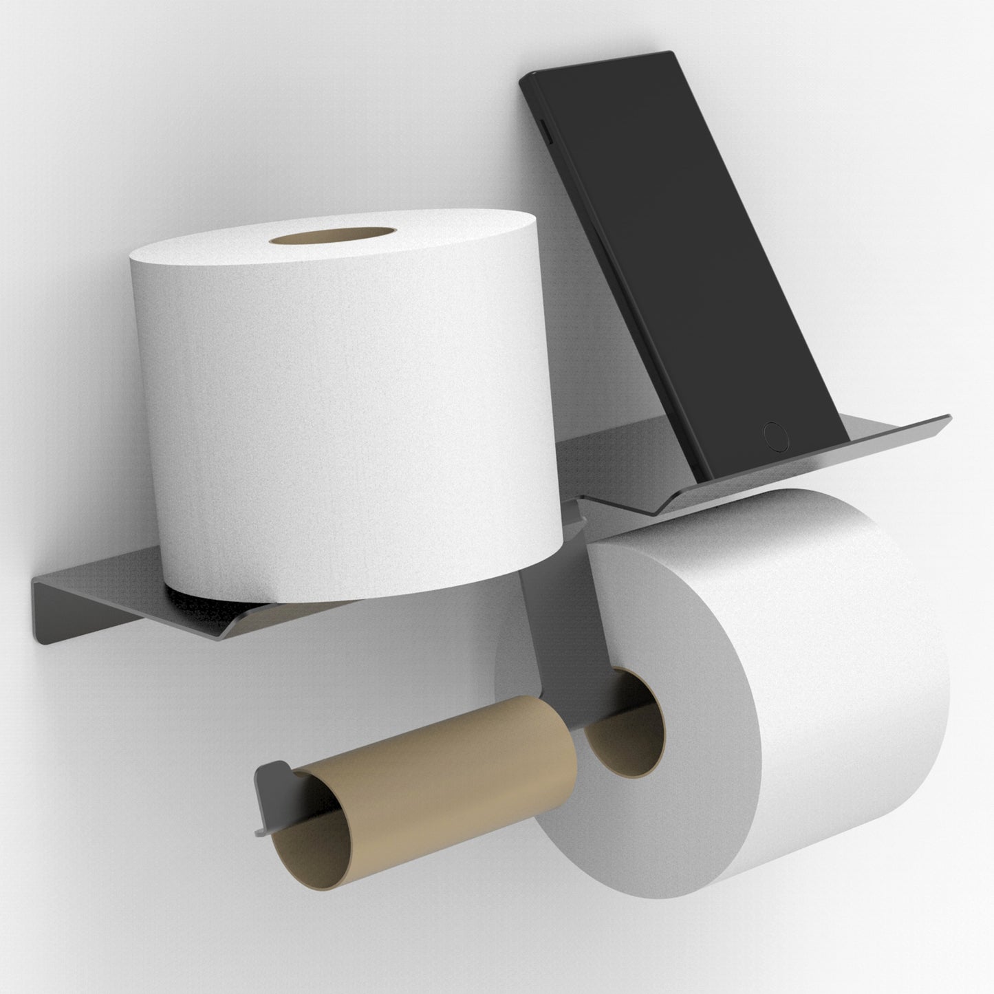 Mega Roll Paper Holder w/ Shelf