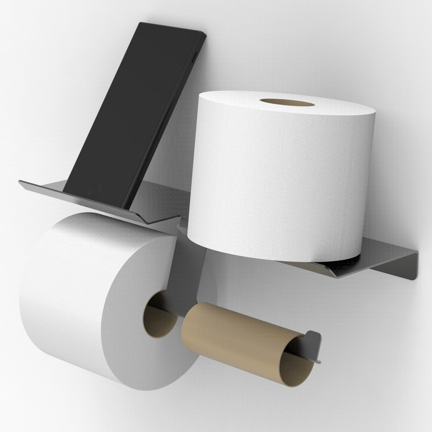 Mega Roll Paper Holder w/ Shelf