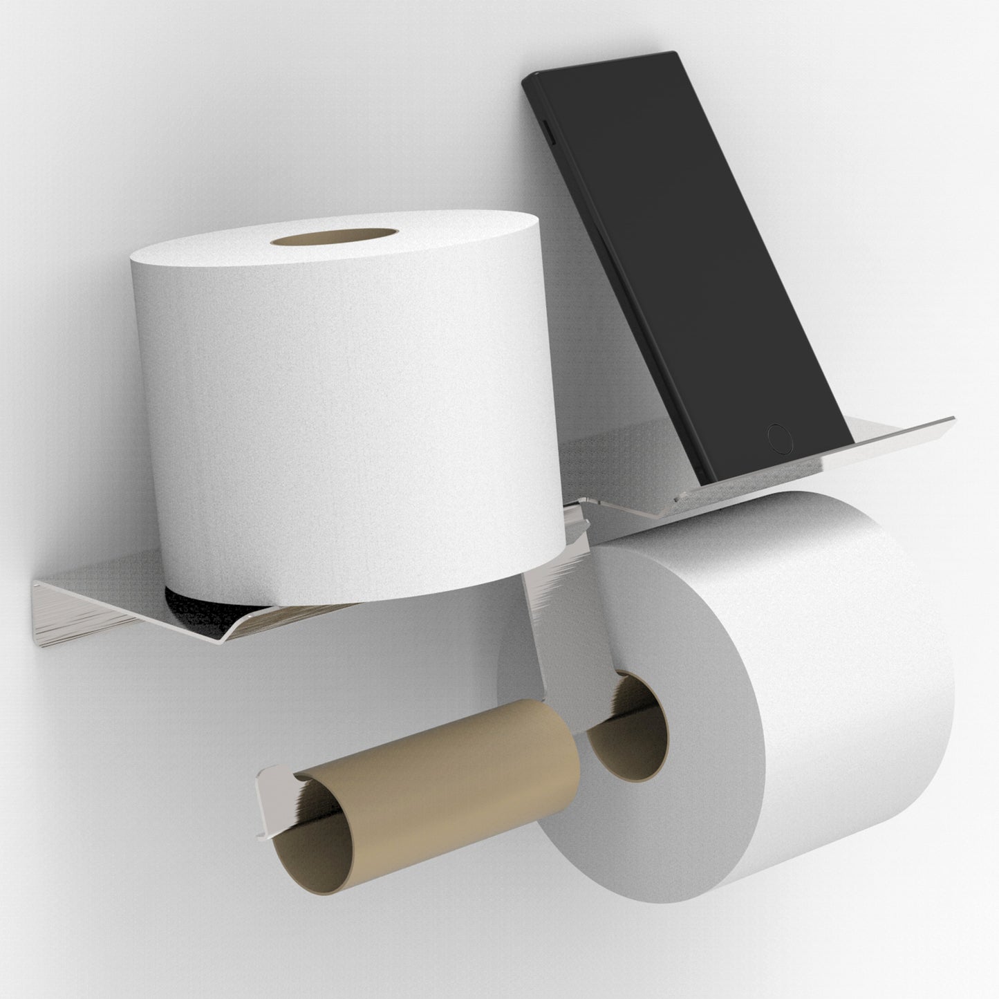 Mega Roll Paper Holder w/ Shelf