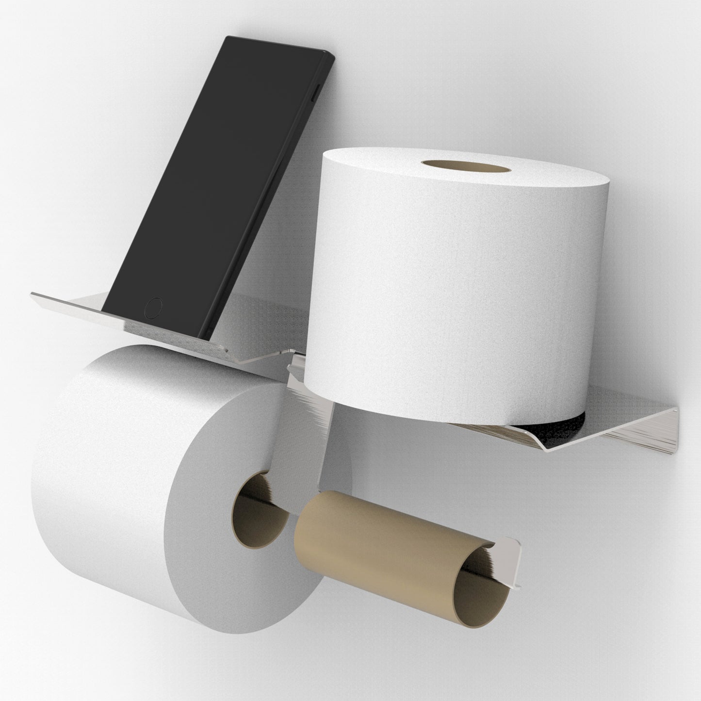 Mega Roll Paper Holder w/ Shelf