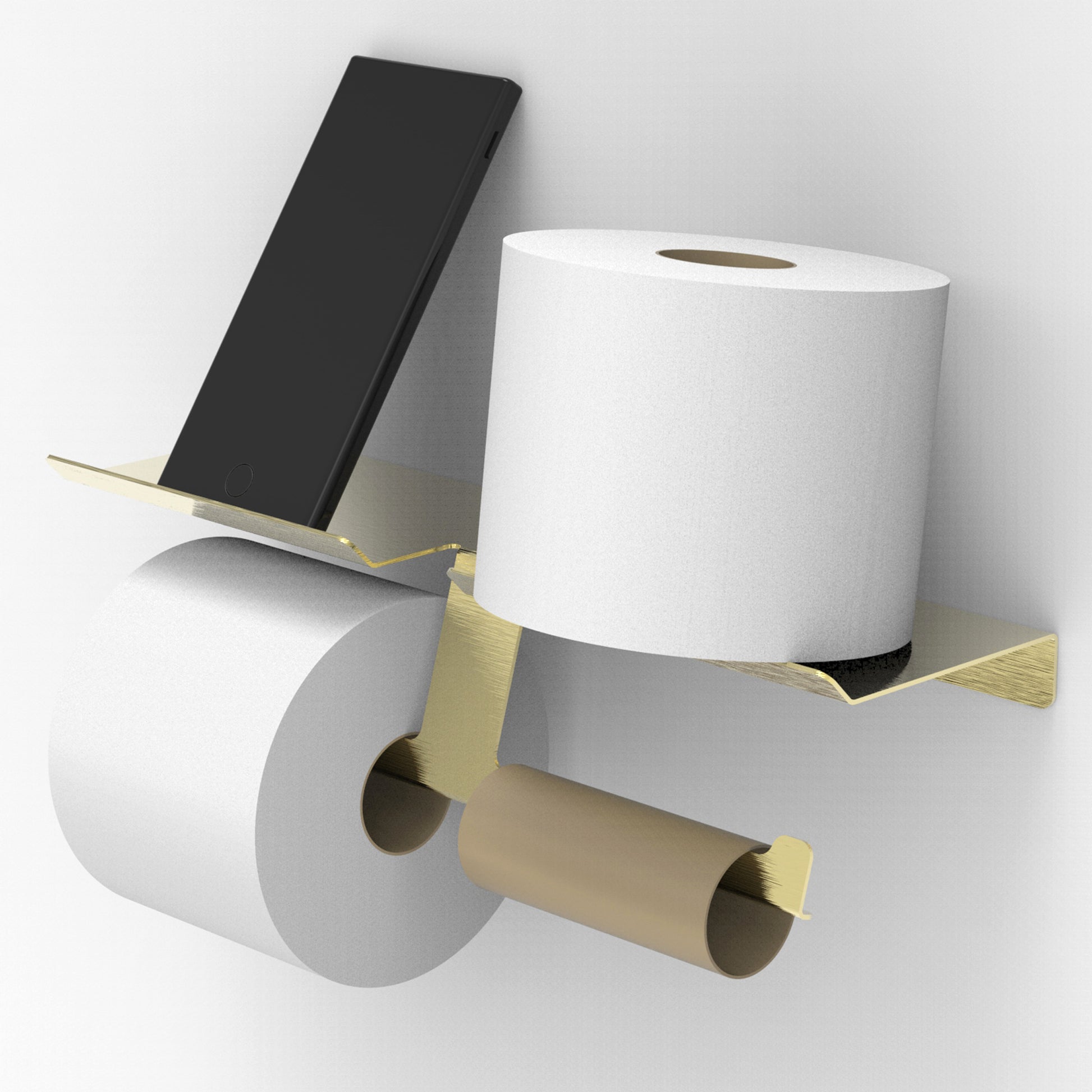 Metal Toilet Paper Holder Stand Toilet Tissue Roll Holder with Shelf Mega  Rolls