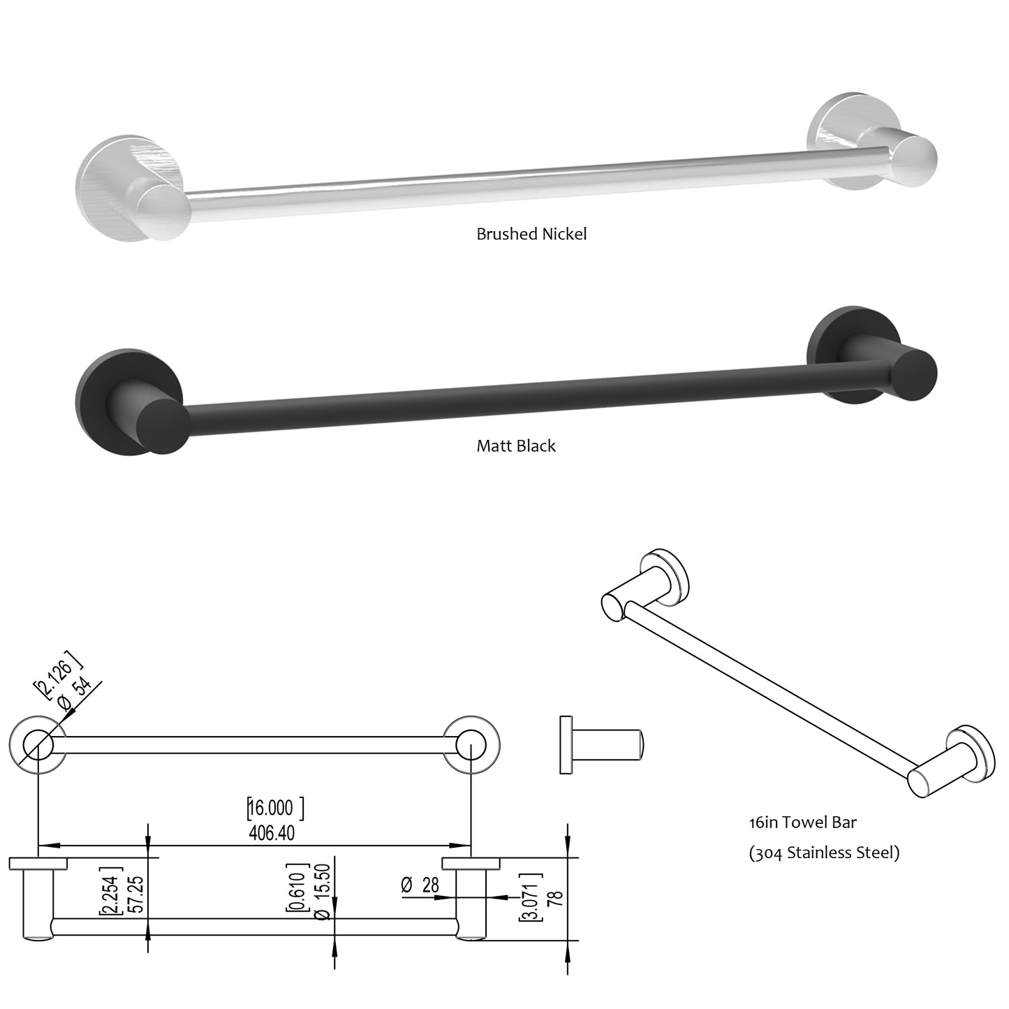 Bathroom Accessories 4-piece Kit