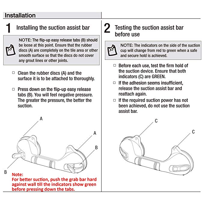 Suction Shower Grab Bars