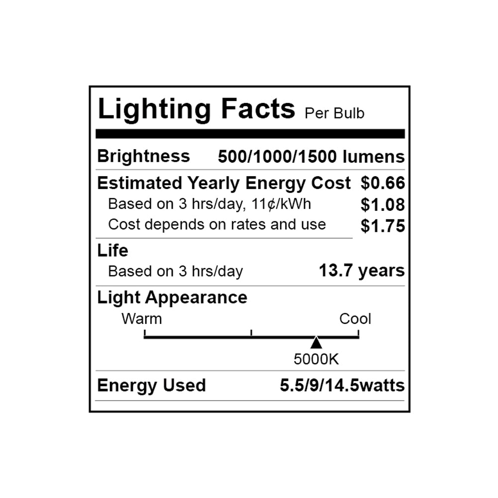 40/60/100W Equivalent A19 LED 3-Way Bulbs